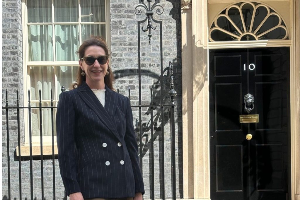 Attending a meeting at No. 10 Downing Street
